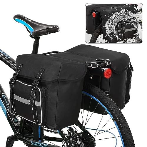 Lixada Bicycle Pannier Bag Waterproof Bike Rear Rack Bag Bike Seat Pannier Cycling Rear Carrier Bag Road Bike Storage Bag