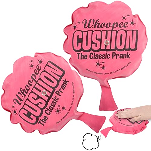 ArtCreativity Self Inflating Whoopie Cushion, 2 Pack, 6 Inch Whoopee Cushions Goodie Bag Stuffers, Classic Prank Toys for Boys and Girls, Party Favors and Gag Gifts for Kids, Whoopie Makes Gas Sounds