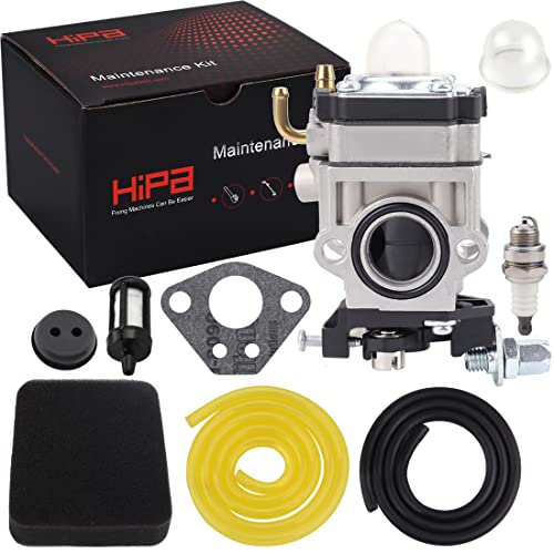 Hipa 300486 Carburetor for Earthquake 43cc Viper Engine E43 E43CE E43WC Auger MD43 WE43 WE43E WE43CE Edger MC43 MC43E MC43CE MC43ECE MC43RCE Tiller Cultivator 3004156 Air Filter