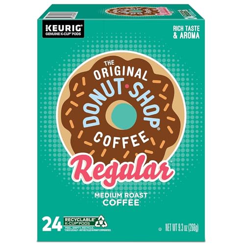 The Original Donut Shop Regular Keurig Single-Serve K-Cup Pods, Medium Roast Coffee, 96 Count (4 Packs of 24)