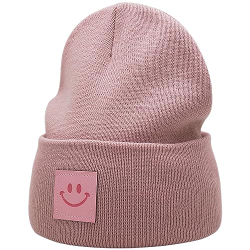 55cube Knit Cuffed Beanie for Women & Men - Stay Warm and Stylish All Season Baby Pink Beanie