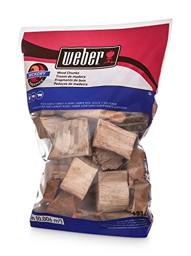 Weber Hickory Wood Chunks, for Grilling and Smoking, 4 lb.