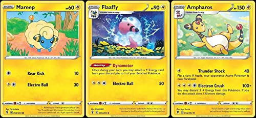 Ampharos 056/203 - Evolving Skies - Rare - Pokemon Evolution 3 Card Lot - Lightning Stage 2