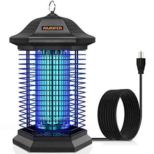AMUFER Bug Zapper Mosquito Zapper for Outdoor & Indoor, Upgraded 3 Mosquito Control Technologies, 2 Safety Protection Technologies, Insect Control Efficiency of 99.99%, Perfect for Backyard Patio Home