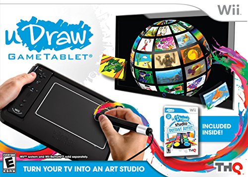 uDraw Game tablet with uDraw Studio: Instant Artist - Black - Nintendo Wii (Renewed)