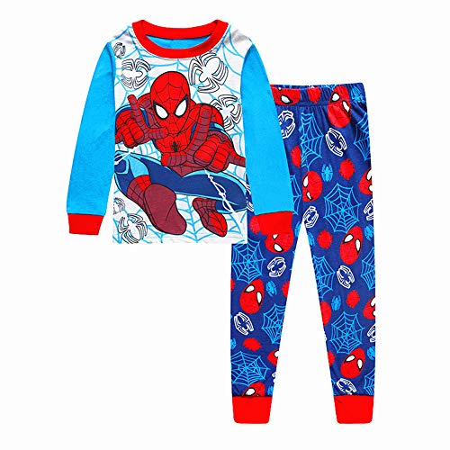 N‘aix Spiderman Children's Pajamas Set 2-7T PJS Cotton Sleepwear Little Boys Kids Pajamas (Spiderman-T9, 4T)