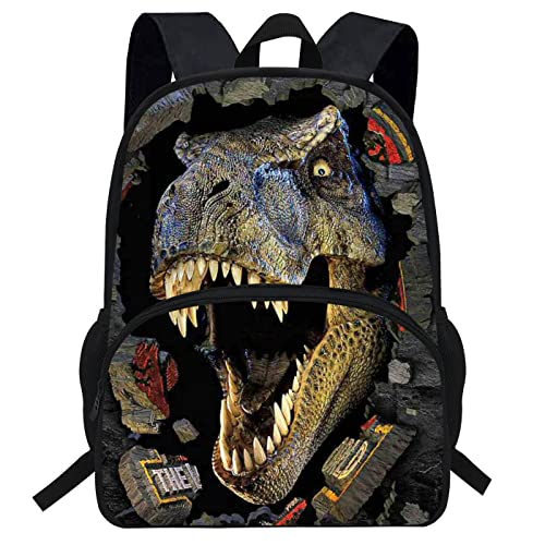 VEEWOW 16inch Animals School Bag Dinosaur Backpack For Kids 5-7 Jurassic Bookbag Boys T-rex Backpack (D946)