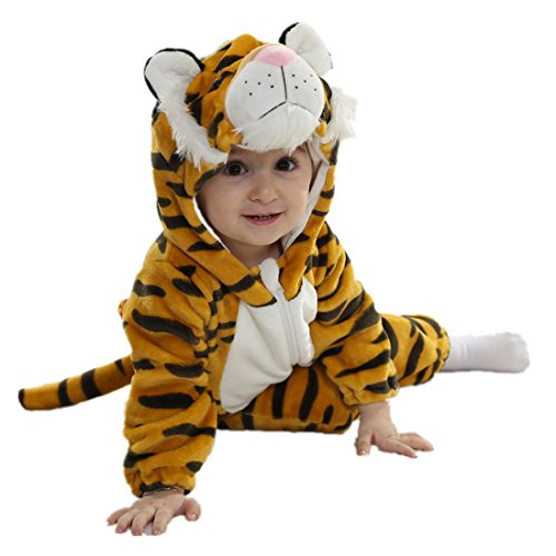 QZERPLAY Unisex Baby Halloween Costumes Cartoon Outfit Homewear Tiger 100