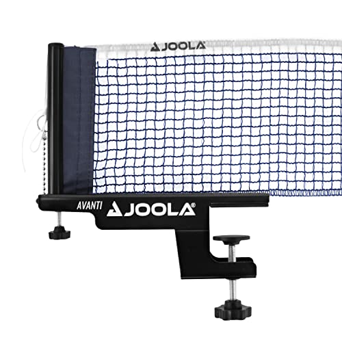 JOOLA Premium Avanti Table Tennis Net and Post Set - Portable and Easy Setup 72' Regulation Size Ping Pong Screw On Clamp Net, ‎ 72'L x 0.5'W x 6'H, White/Black