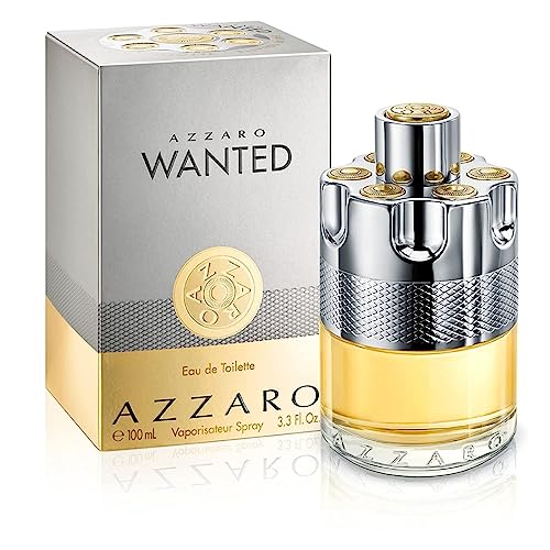 Azzaro Wanted Eau de Toilette - Vibrant & Irresistible Mens Cologne - Woody, Citrus & Spicy Fragrance - Cardamom, Lemon, Vetiver - Everyday Wear - Luxury Perfumes for Men - Full Size, 3.3 Fl. Oz