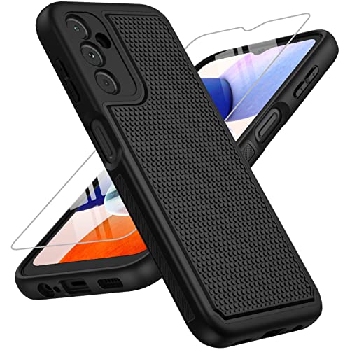 FNTCASE Heavy Duty Protective Case for Samsung Galaxy A14 5G - Shockproof Rugged Military Protection with Non Slip Back (Matte Black)