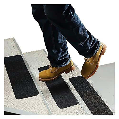 Stair Treads Non Slip for Wooden Steps Indoor and Outdoor - Grip Tape for Stairs Concrete Stairs (Works on All Surfaces & Weather) | Waterproof Anti Slip Tape, Strong Non Skid Tape 6” x 24” (5-Pack)