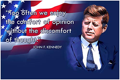 JFK Poster Classroom Quote Poster Decorations Growth Mindset Posters for School Kids John F Kennedy Quotes Wall Art Teaching Inspirational Motivational Mindsets Educational Learning Teacher P027