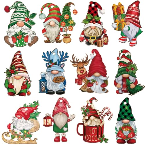 24pcs Christmas Gnome Hanging Ornaments, Ornaments for Christmas Tree, Christmas Decoration