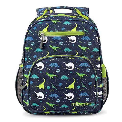 mibasies Boys Backpack for Elementary School, Backpack for Boys 5-8, Lightweight Kids Backpacks for Boys（Galaxy Dinosaur）