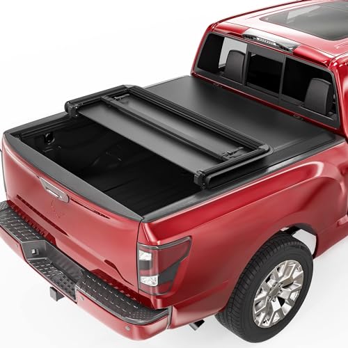 oEdRo Soft Tri-Fold Truck Bed Tonneau Cover Compatible with 2005-2021 Nissan Frontier (NOT for México) 6 Feet Bed