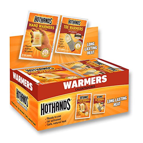 HotHands Hand & Toe Warmers - Long Lasting Natural Odorless Air Activated Warmers - 24 pair hand warmers & 8 pair toe warmers