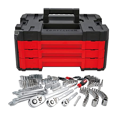 Craftsman Mechanics Tool Set, 230-Piece Hand Tool and Socket Set with 3-Drawer Tool Box (CMMT45305)