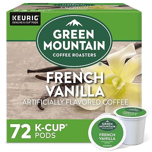Green Mountain Coffee Roasters French Vanilla Keurig Single-Serve K-Cup pods, Light Roast Coffee, 72 Count (6 Packs of 12)
