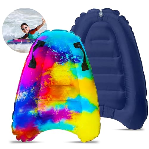 Jambo Premium Inflatable Surf Body Board with Handles, Boogie Board for Beach, Wave Boards, Surfing Swimming Floating Surfboard, Pool Floats, Fun Pool and Beach Toy for Kids