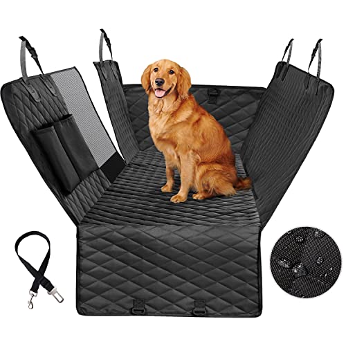 Vailge Dog Seat Cover for Back Seat, 100% Waterproof Dog Car Seat Covers with Mesh Window, Scratch Prevent Antinslip Dog Car Hammock, Car Seat Covers for Dogs, Dog Backseat Cover,Standard