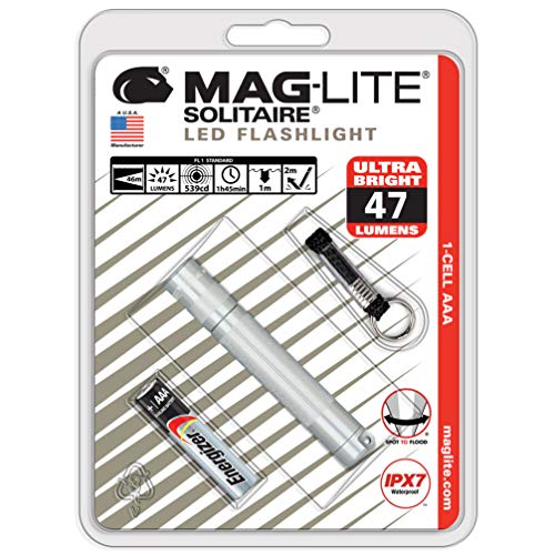 Maglite Solitaire LED 1-Cell AAA Flashlight Silver