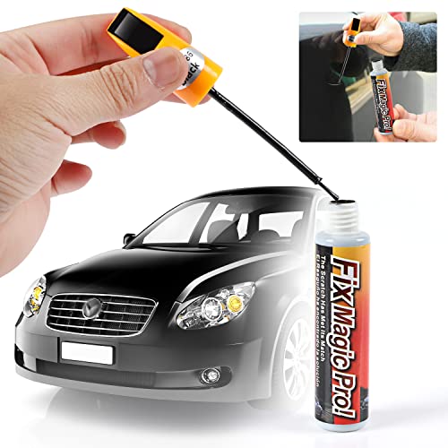 Ouzorp Car Touch Up Paint Black Fill Pen Scratch Repair Two-In-One
