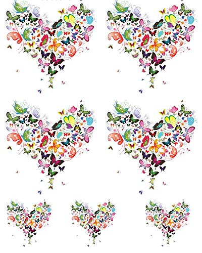 Hearts of Flowers - 10800 - Ceramic Decal - Enamel Decal - Glass Decal - Waterslide Decal - 3 Different Size Sheet (Images) to Choose from. Choose Either Ceramic (Enamel) or Glass Fusing Decals