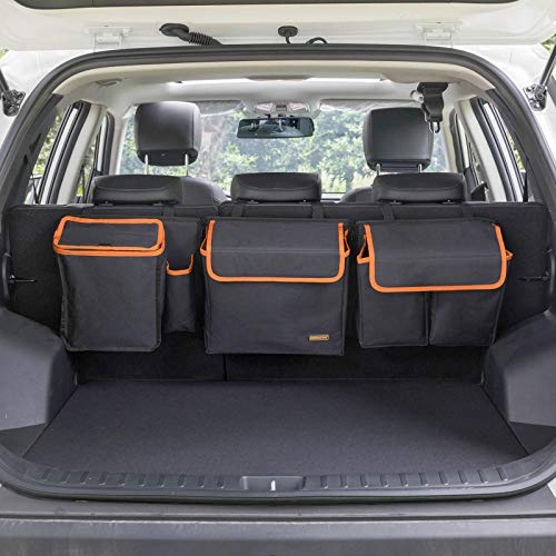 MARKSIGN Deluxe Trunk and Backseat Organizer for Medium or large size SUVs & RVs, Detachable Storage Modules with Built-in Cooler, Patent Pending