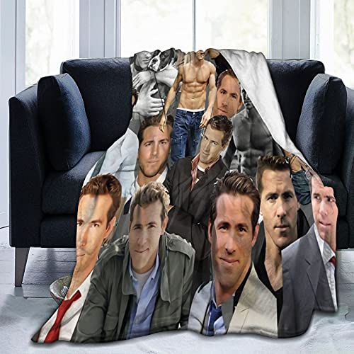 Ryan Reynolds Soft and Comfortable Warm Fleece Blanket for Sofa, Bed, Office Knee pad,Bed car Camp Beach Blanket Throw Blankets (50'x40') … (50'x40')