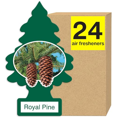 LITTLE TREES Air Fresheners Car Air Freshener. Hanging Tree Provides Long Lasting Scent for Auto or Home. Royal Pine, 24 Air Fresheners