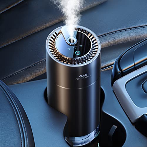 Ceeniu Smart Car Air Fresheners, A New Smell Experience by Atomization, Each Bottle Perfume Lasts 4 Months, Adjustable Concentration, Auto On/Off, Built-in Battery, Cologne, Black Matte