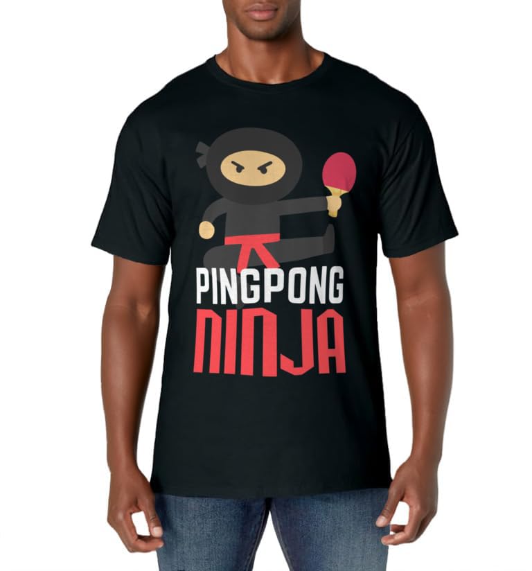 Funny Ping Pong Ninja Shirt Table Tennis T-Shirt