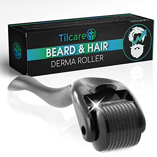 Beard and Hair Derma Roller (1Pack) by Tilcare - Sterile Titanium Derma Roller 0.25mm