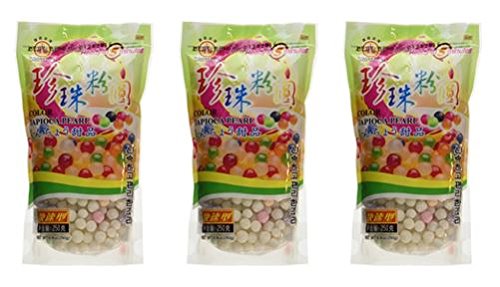 Wufuyuan - Colorful Tapioca Pearls 8.8 Oz (Pack of 3)