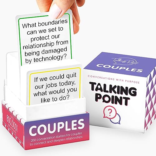 200 Couples Conversation Cards - Dating Card Game for Adults - Enjoy Better Relationships and Deeper Intimacy - Fun Couples Game for Date Night, Valentine Card Games for Couples