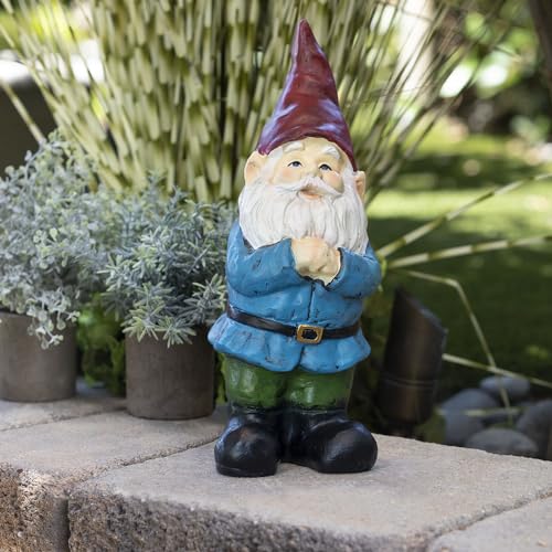 Alpine Corporation ZEN872 Alpine Red Hat Bearded Garden Gnome Statue, 5' L x 5' W x 12' H, Multicolor