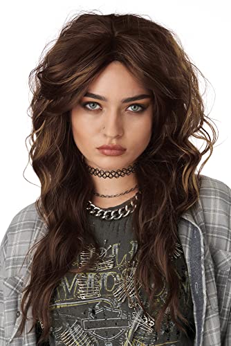 California Costumes, 90's Grunge Rocker Wig, Brunette