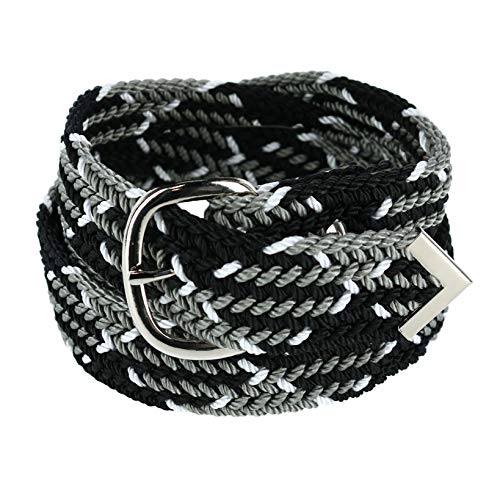 Double S Woven Braid Belt (One Size, Black)