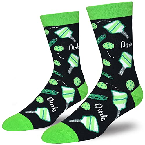 Pickleball Gifts for Women Men, Novelty Pickle Ball Socks Funny Gifts for Dad Mom