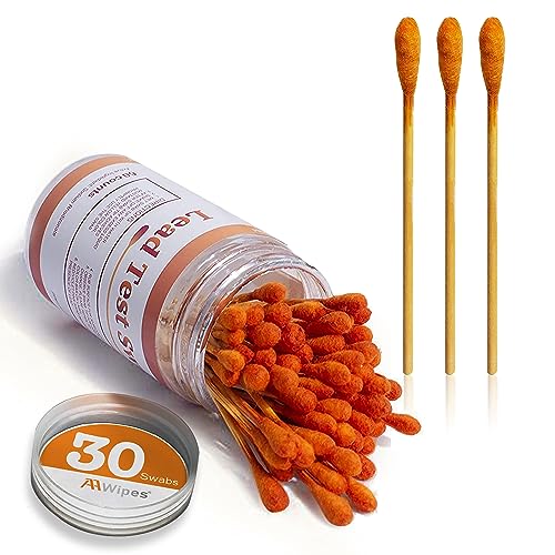AAwipes Lead Test Kit (30 Rapid Testing Swabs) 30-Second Results. Dip in Water. Home Use for All Surfaces - Painted, Dishes, Toys, Jewelry, Metal, Ceramics, Wood (LS30)