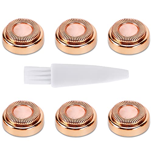 Facial Hair Remover Replacement Head, 6pcs Replacement Blades for Gen 1 Finishing Touch Flawless Facial Hair Removal Tool for Face (Rose Gold)