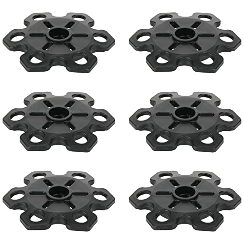 Cosmos 6 Pcs Ski Poles Basket Trekking Pole Replacement Tips Walking Stick Tips Snowflake Basket Mud Ski Basket Powder Baskets Rubber Feet Replacement Accessory for Hiking, Climbing, Camping, Ski