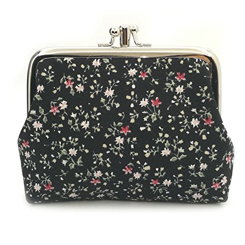 Sanxiner Cute Floral Buckle Coin Purses Vintage Pouch Kiss-lock Change Purse Wallets