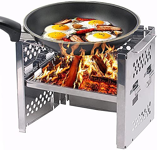 Unigear Wood Burning Camp Stoves Picnic BBQ Cooker/Potable Folding Stainless Steel Backpacking Stove