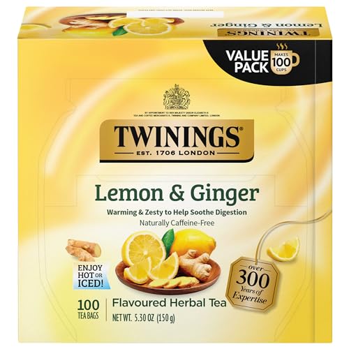 Twinings Buttermint Herbal Tea, 20 Count Pack of 6, Individually Wrapped Bags, Creamy Vanilla & Peppermint, Caffeine Free