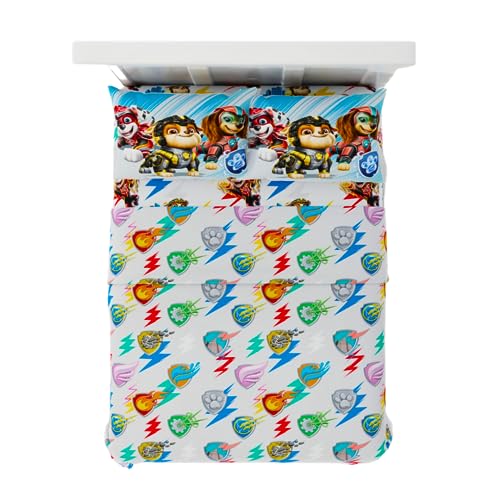 Franco Paw Patrol 2 The Movie Bedding Super Soft Microfiber 4 Piece Full Size Sheet Set, (Official Licensed Product)