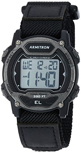 Armitron Sport Unisex 45/7004GBK Digital Chronograph Black Nylon Strap Watch
