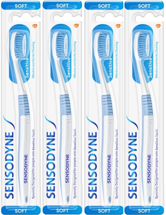 Sensodyne Sensitive Toothbrush, Soft (Color May Vary) - Pack of 4