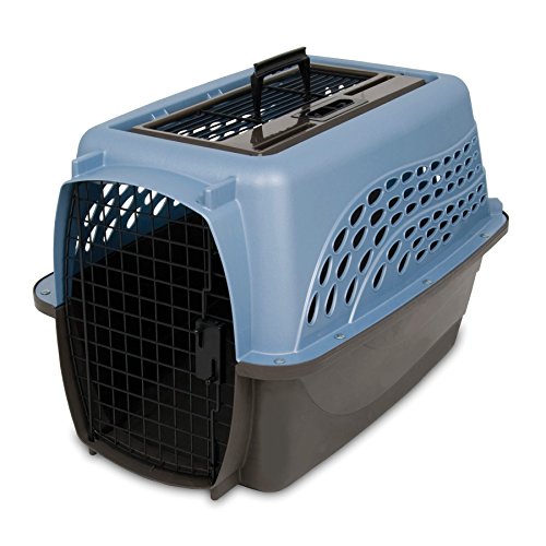 Petmate Two-Door Small Dog Kennel & Cat Kennel, Top Loading or Front Loading Pet Carrier, Made with Recycled Materials, 24 inches in Length For Pets up to 15 Pounds, Made in USA